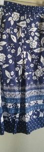Blue floral cotton skirt